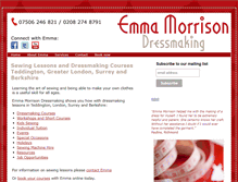 Tablet Screenshot of emmamorrisondressmaking.co.uk
